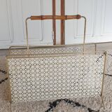 Perforated metal review door