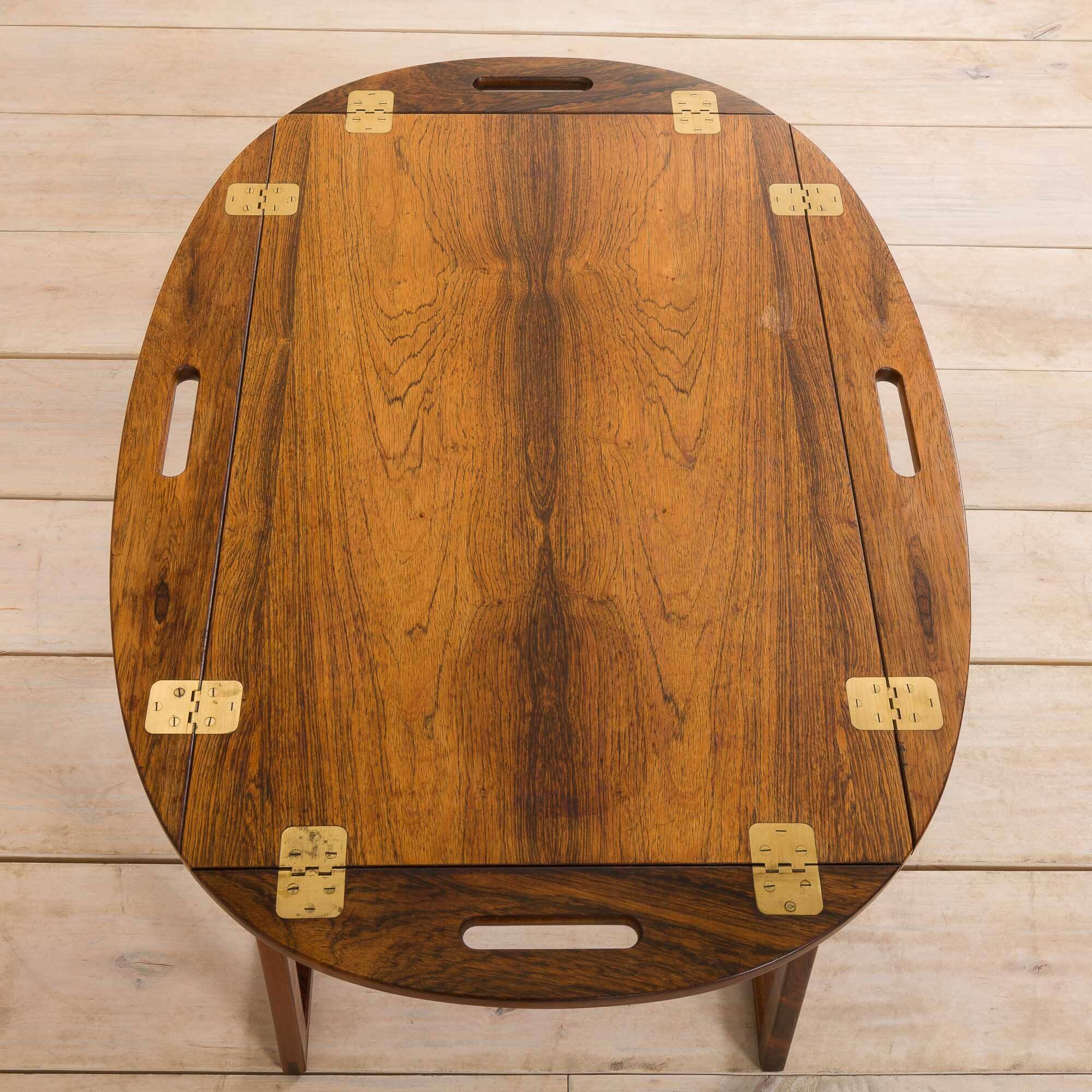 Vintage Rosewood Butler's Tray table by Svend Langkilde, Denmark, 1960s