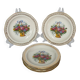 5 Limoges Porcelain Dessert Plates with Bow, Flowers and Basket