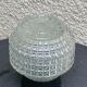 Globe to install or hang, glass, geometric patterns and bakelite base vintage black