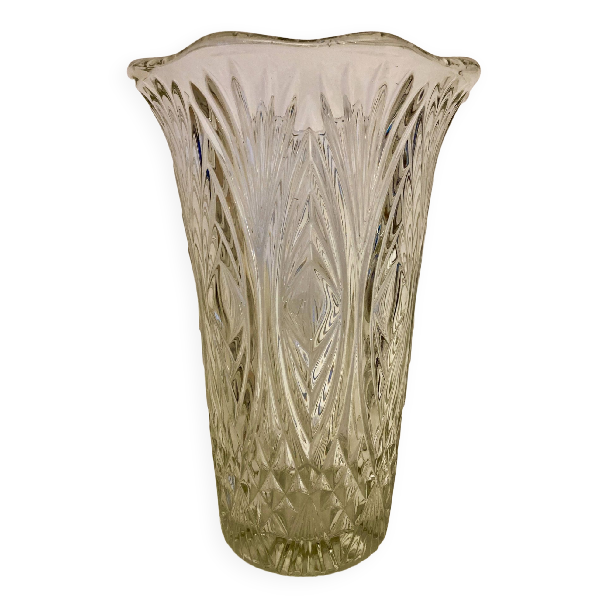 Molded glass vase