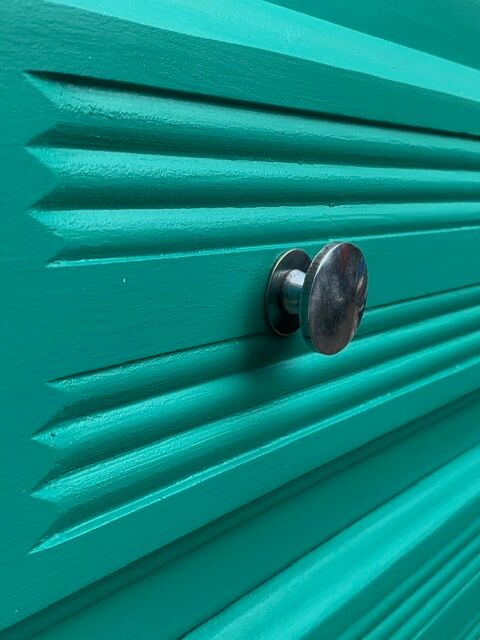 Commode art déco vert émeraude