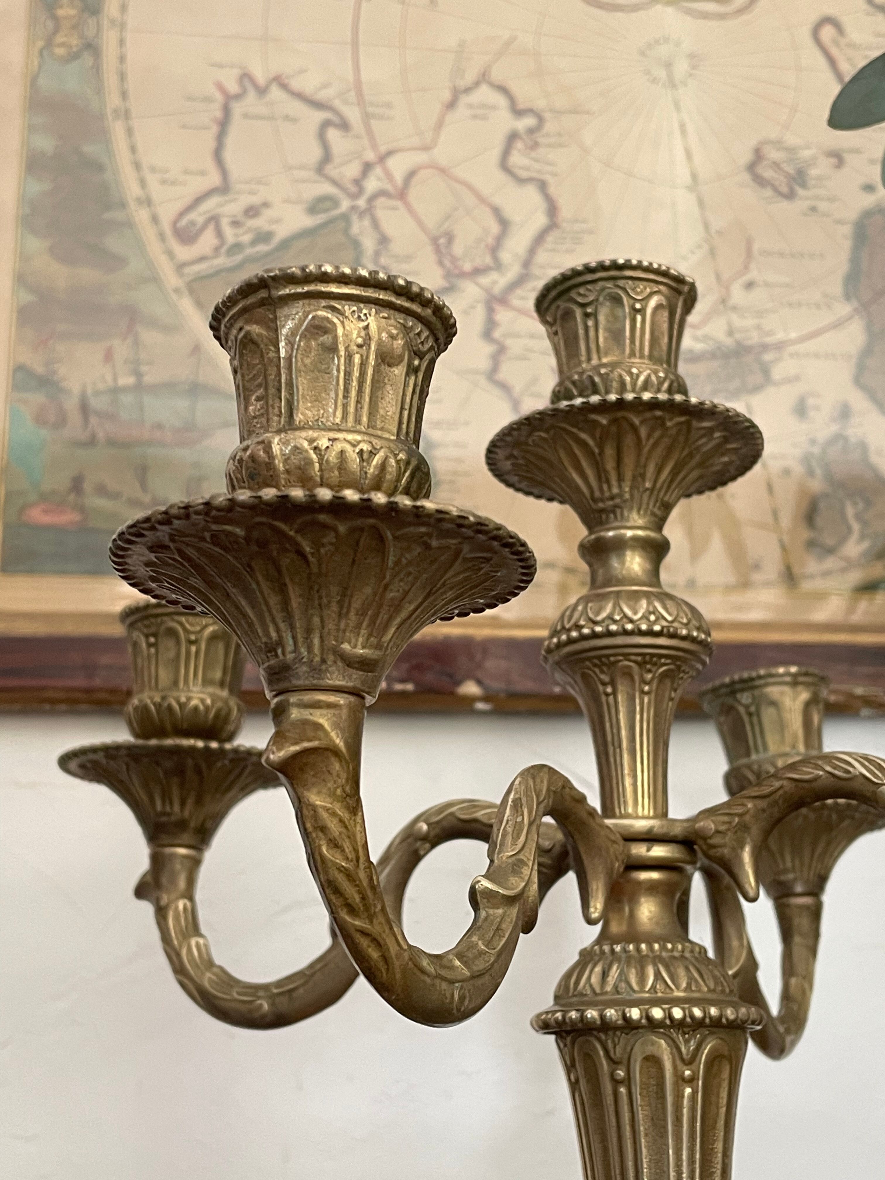 Chandelier in gilded bronze circa 1900