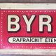 Ancient lithographed sheet metal plate "Byrrh refreshed..." 19x39cm 1910
