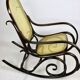 Vintage Brown Rocking Chair by Michael Thonet