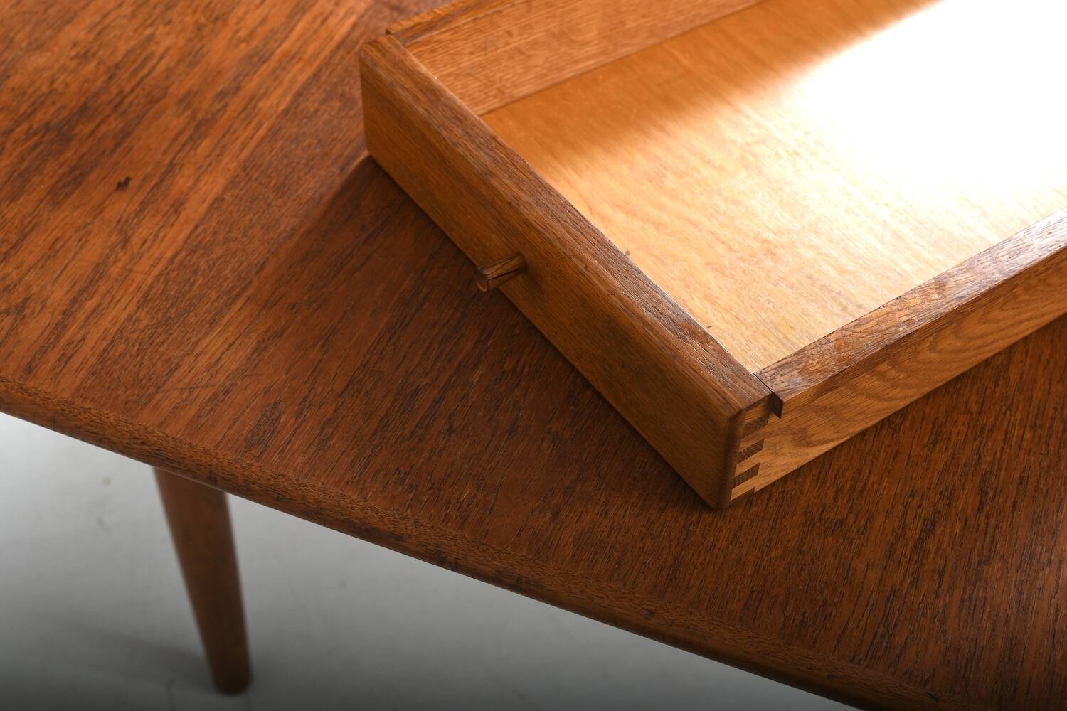 Fine Danish freestanding Desk in Teak and Oak 1960s