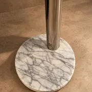 Three-arc floor lamp brass marble Italy circa 1980