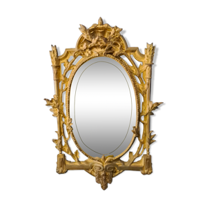 Miroir en bronze doré fin 19ème