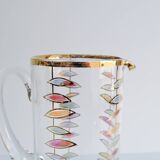 Vintage glass jug, Bohemia Glass, 1960's.