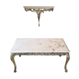 Marble coffee table et wall console