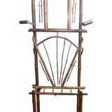 Bamboo coat rack with late nineteenth mirror