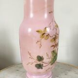 Vase rose opalin période napoléon iii