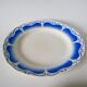 Set of 4 gien royal blue art deco flat plates 1930