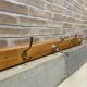 Wall coat rack in pine 1970