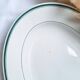Green oval plate Moulin des Loups