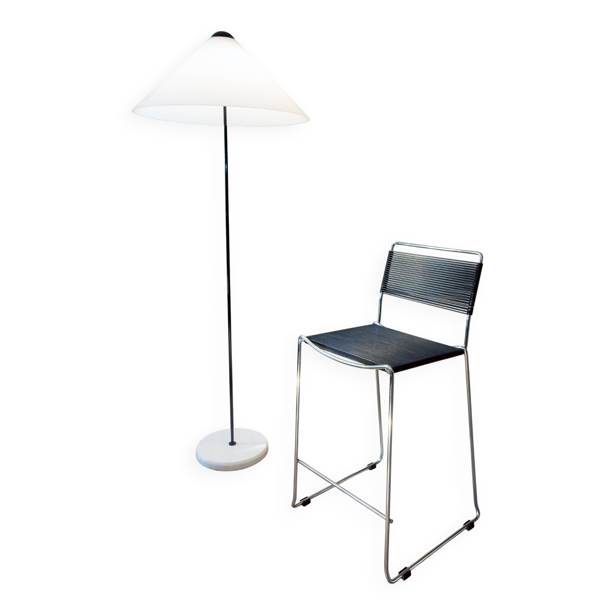 Chaise haute spaghetti dans le goût de Giandomenico Belotti, 1980