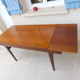 Table en teck scandinave avec rallonges