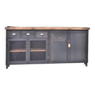 Industrial metal sideboard