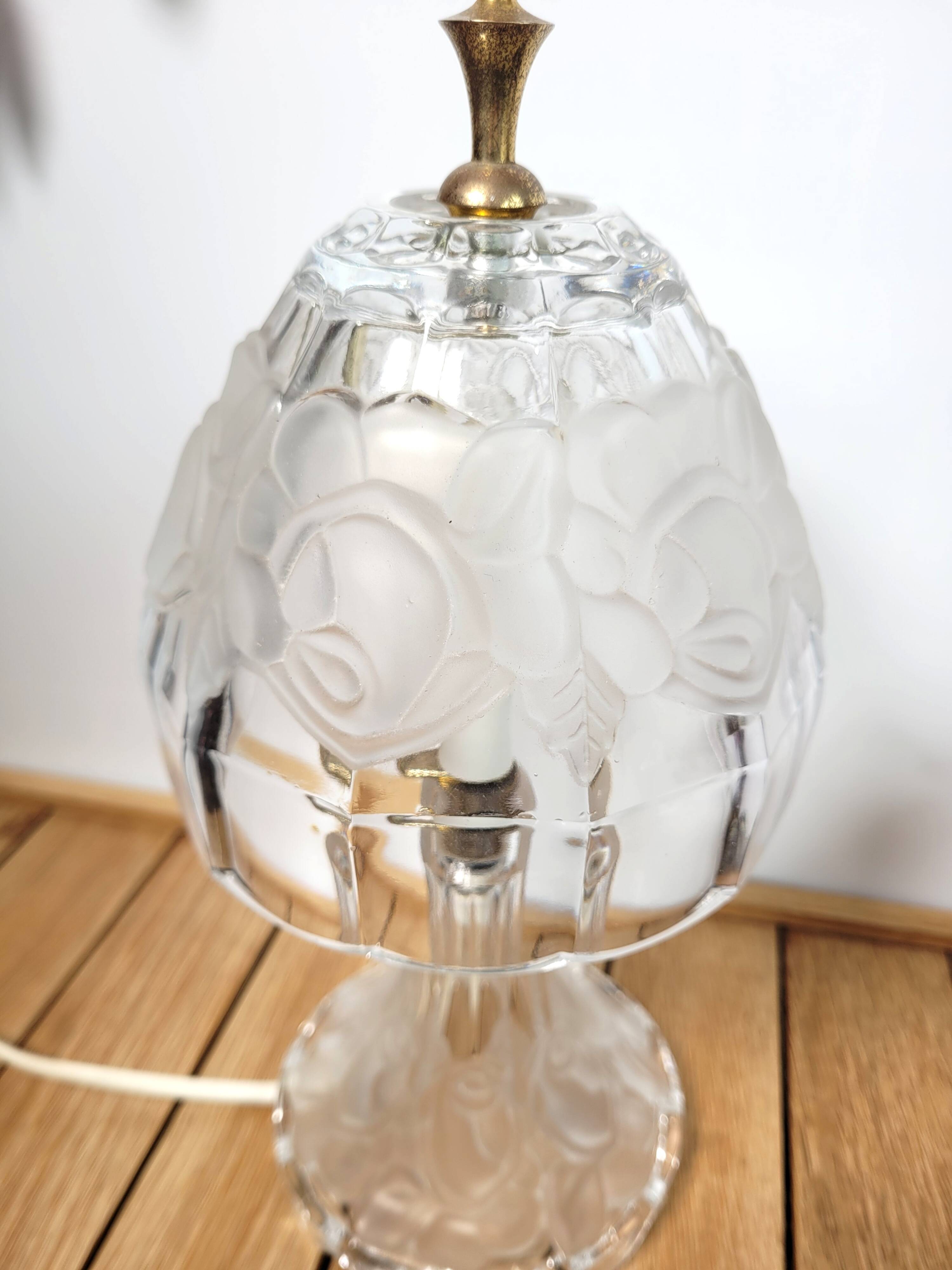 1960 crystal boudoir lamp