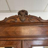 Louis XVI style mirror cabinet in walnut circa 1880