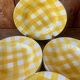 Set of 12 deep plates Digoin Sarreguemines Scottish model yellow.