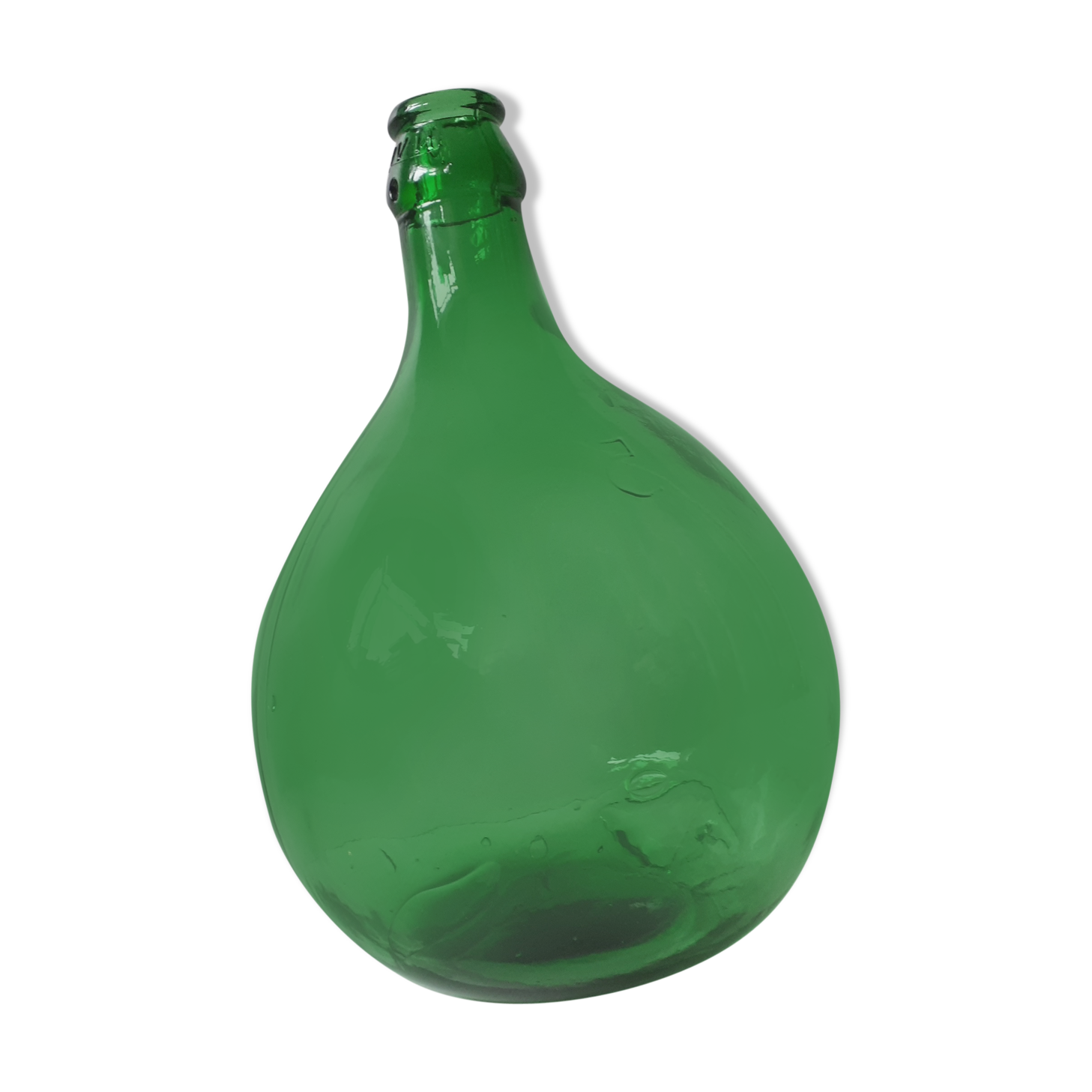 Demijohn 5L green round curved