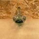 Old Empty Pocket Green & Transparent Crystal Cup Vintage #B087