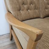 70s three seater sofa in beech