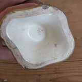 Sarreguemines trim 3 pcs Planter & vases blue, burgundy and gold