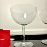 Two giant champagne tasting glasses Baccarat
