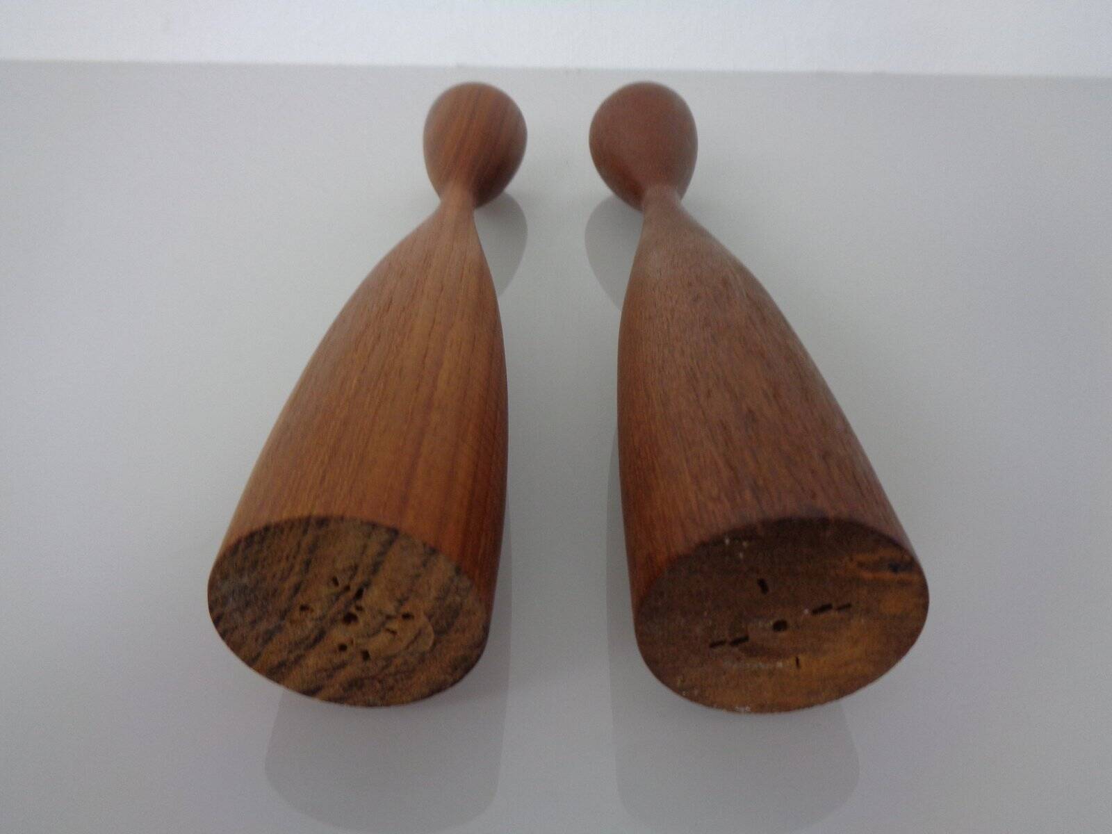 Danish Filigree Teak Candleholders, 1960s, Set of 2