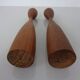 Danish Filigree Teak Candleholders, 1960s, Set of 2