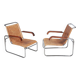 Chaises en chrome Bauhaus tchèques attribuées à M. Breuer pour Thonet, années 1920, ensemble de 2.
