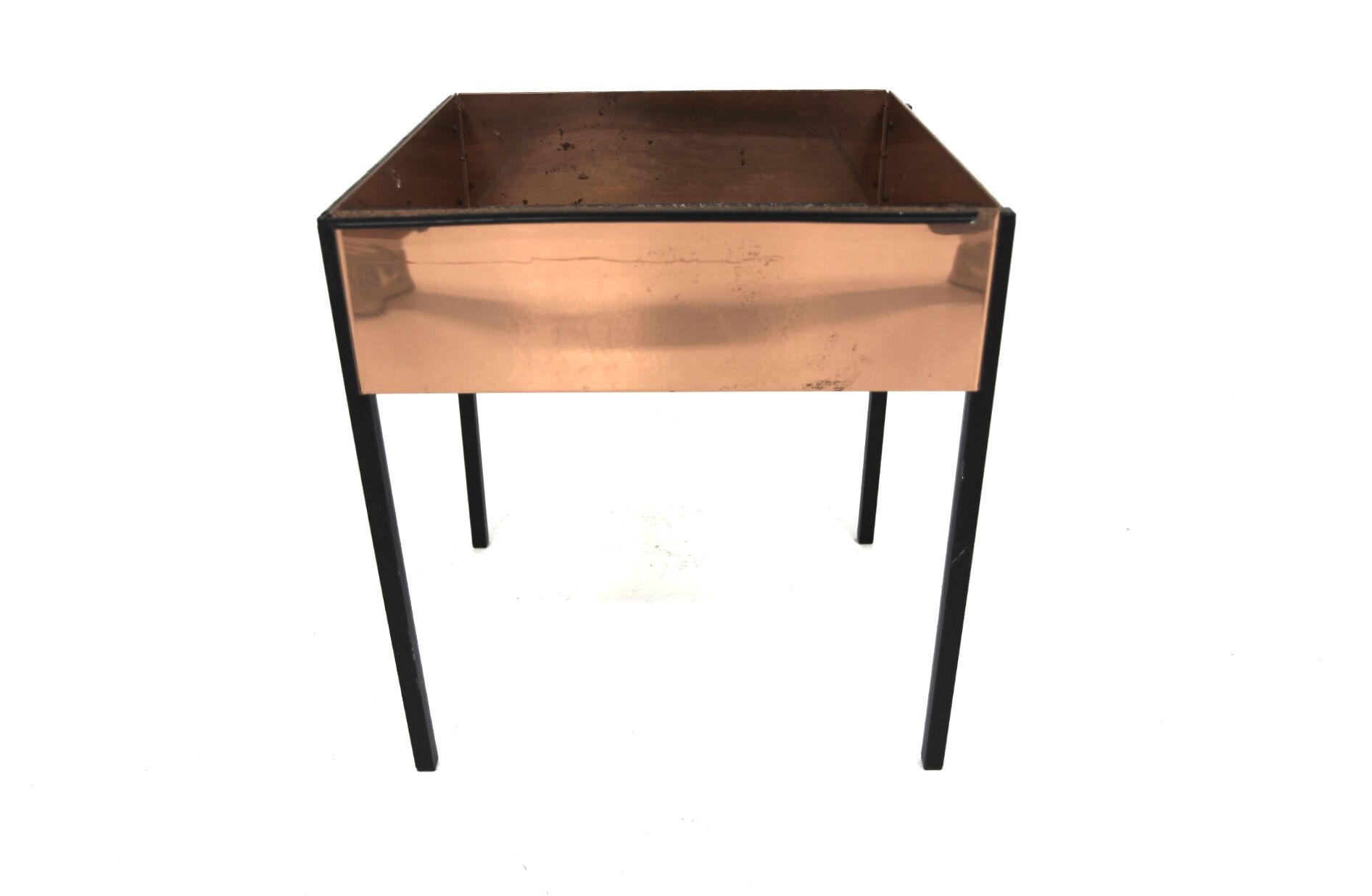 Scandinavian metal planter, Sweden, 1960