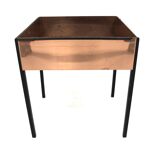 Scandinavian metal planter, Sweden, 1960