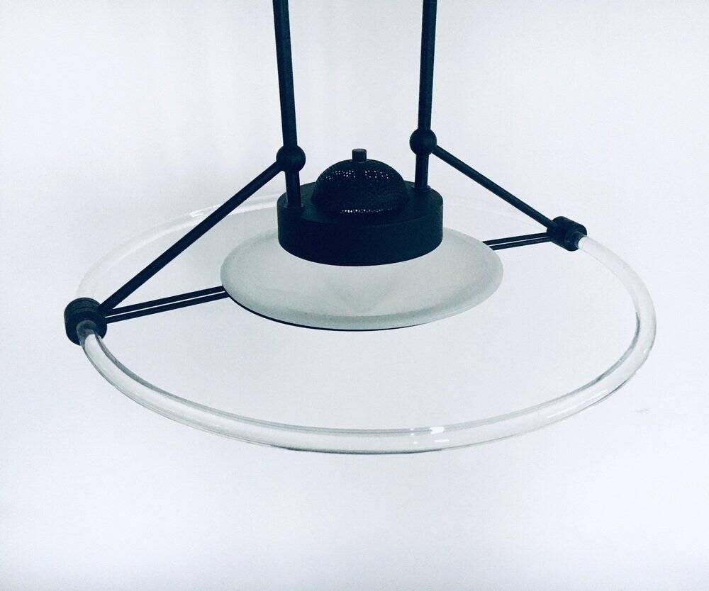Black pendant lamp, 1980s