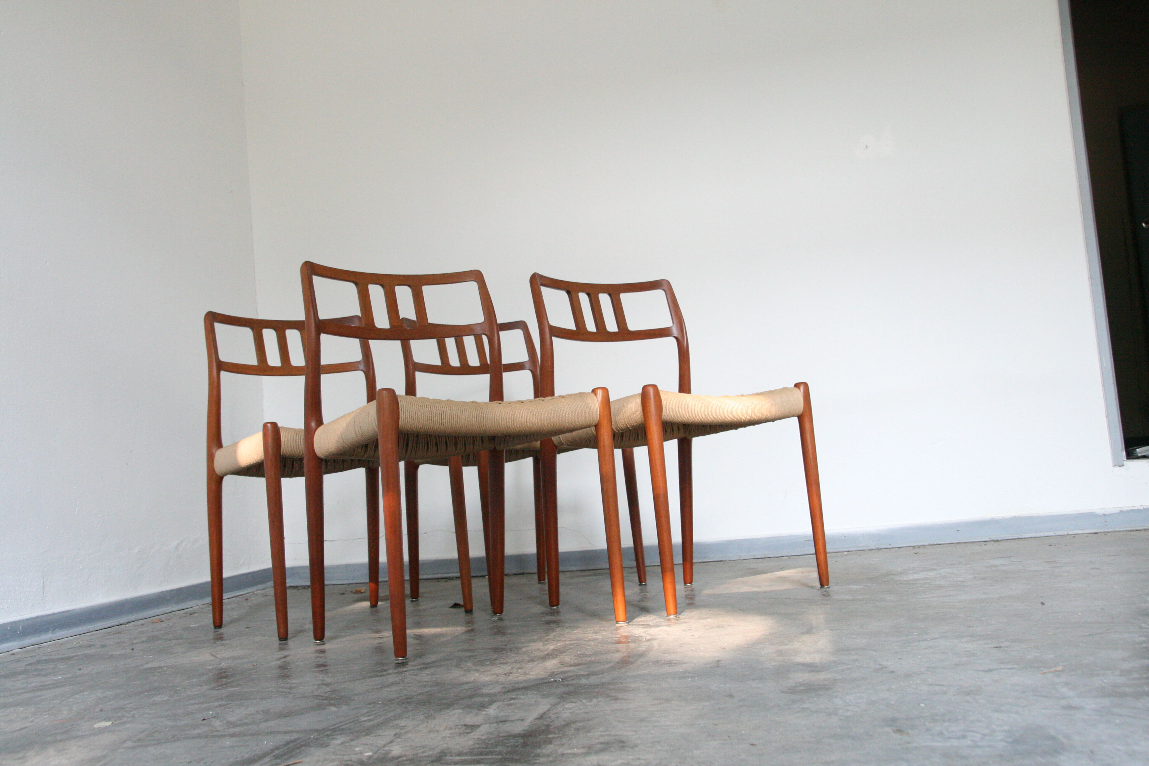 Niels Moller model 79 teak dinning room chairs