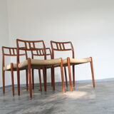 Niels Moller model 79 teak dinning room chairs