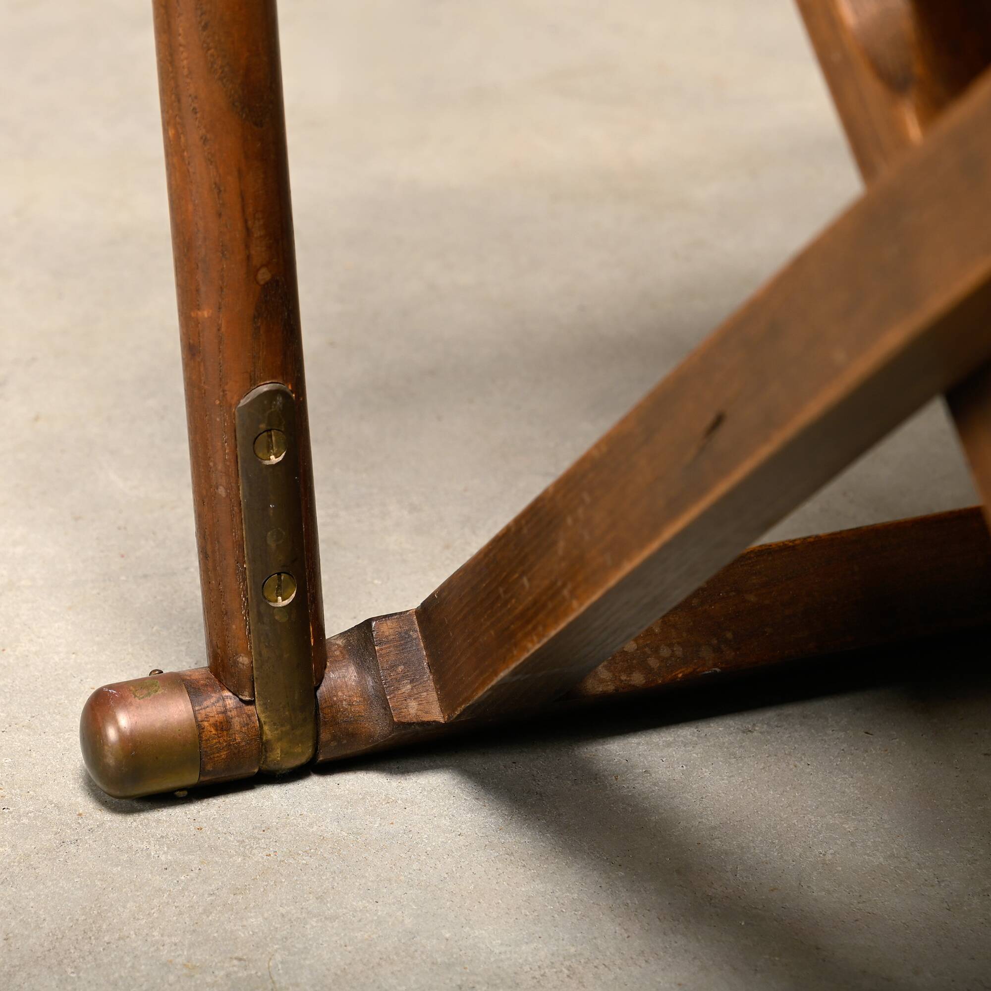 Pair Mogens Koch MK-16 Folding Chair in Oak Wood with Red Leather for Valma