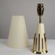 Cream & brass table lamp, Italian modernist, 1950s