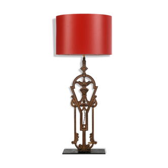 Iron cast iron railing lamp