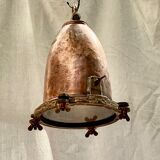 Industrial copper hanging lamp around the 1950