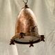 Industrial copper hanging lamp around the 1950