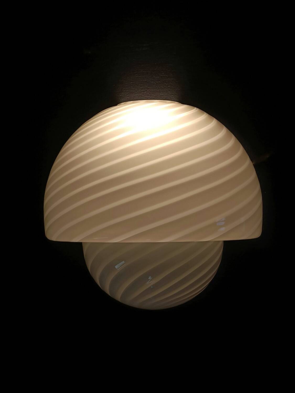 Murano glass mushroom wall lamp from the 70s