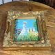 Painting on isorel, wooden frame