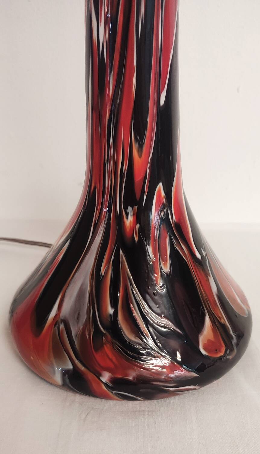 Lampe de table cristal. Italie, années 1970.