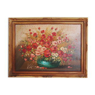 Floral arrangement painted by Lina Rossi, 1930s
