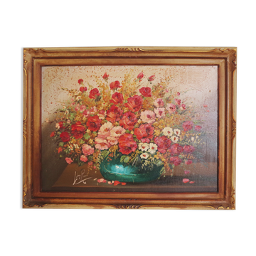 Floral arrangement painted by Lina Rossi, 1930s
