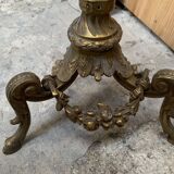 Louis XVI style gilt bronze fireplace set