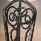 1930 wrought iron lamp, opaline lampshade, Clichy, very beautiful, 39x20